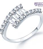 Sukkhi Rodium plated CZ Studded Ring