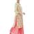 Green And Pink Georgette Double Layer  Kurti
