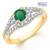 Sukkhi  Gold  and Rodium plated CZ Studded Emerald Ring