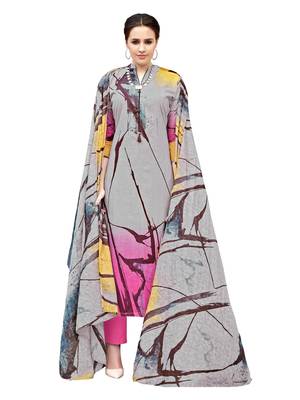 grey printed unstitched salwar kameez with dupatta 1