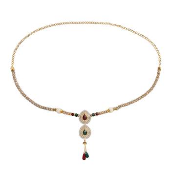 khetlazee gold plated alloy waistbelt/ kamarband/ kardhani 1