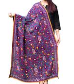 Phulkari Dupatta On Georgette Fabric Purple 3