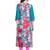 Chhabra 555 cyan blue color printed cotton stiched kurti