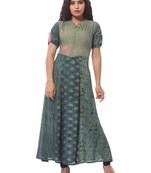 Blue printed rayon kurti