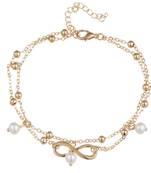 19 likes infinite love white metal alloy one leg anklet for girls