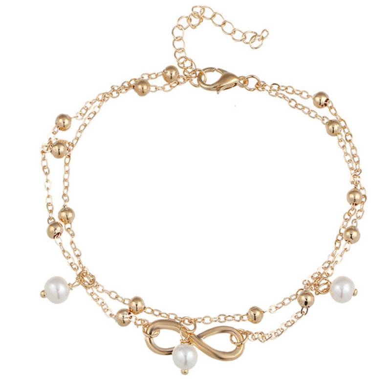 19 likes infinite love white metal alloy one leg anklet for girls