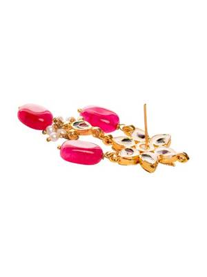 Subrata Kundan And Red Onyx Studs 3