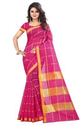 Pink woven manipuri silk saree with blouse 4