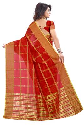 Maroon woven manipuri silk saree with blouse 2