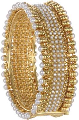 Gold plated alloy bangle set of 2 for women 3