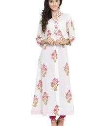 Geroo Jaipur White Pure Cotton Hand Block Printed Kurta - Stay Cool and Stylish this Summer
