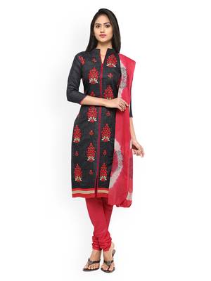 Black embroidered cotton salwar 1