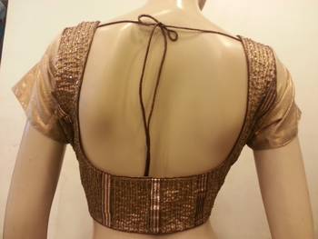 Golden shimmer handwork blouse 1