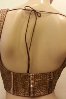 Golden shimmer handwork blouse