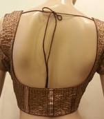 Golden shimmer handwork blouse