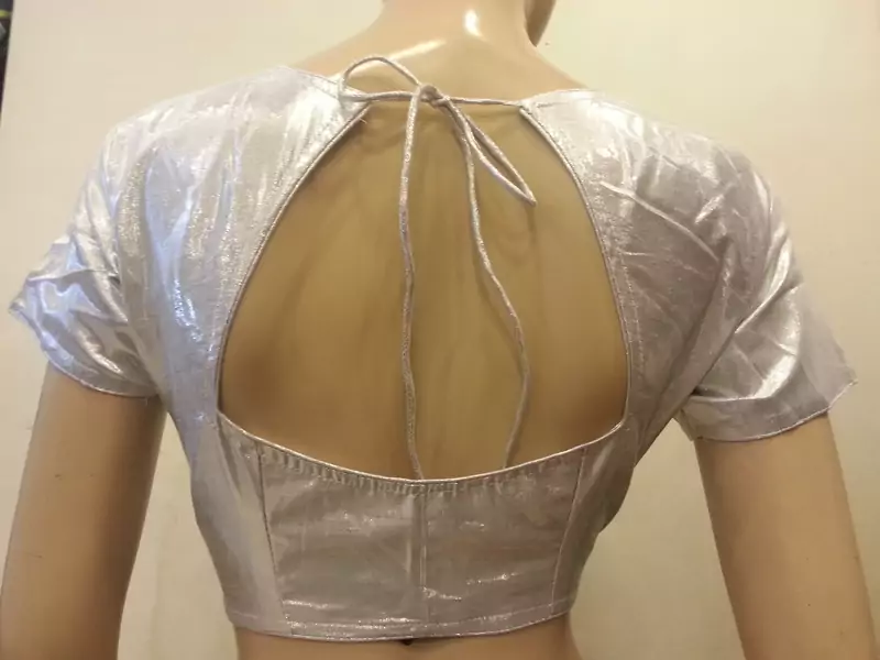 silver shimmer blouse