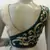 Golden and green velvet blouse