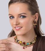 Kundan Navrattan Choker Necklace Set