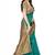 Teal printed art silk sarees saree with blouse