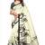 Black and whiteprinted bhagalpuri silk saree with blouse