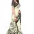Black and whiteprinted bhagalpuri silk saree with blouse
