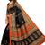 Black and brown printed bhagalpuri silk saree with blouse