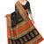 Black and brown printed bhagalpuri silk saree with blouse
