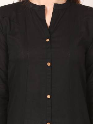 Black plain viscose kurti 5