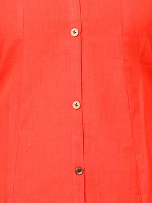 Orange plain viscose kurti 5