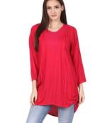 Pink plain viscose kurti