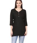 Black plain viscose kurti