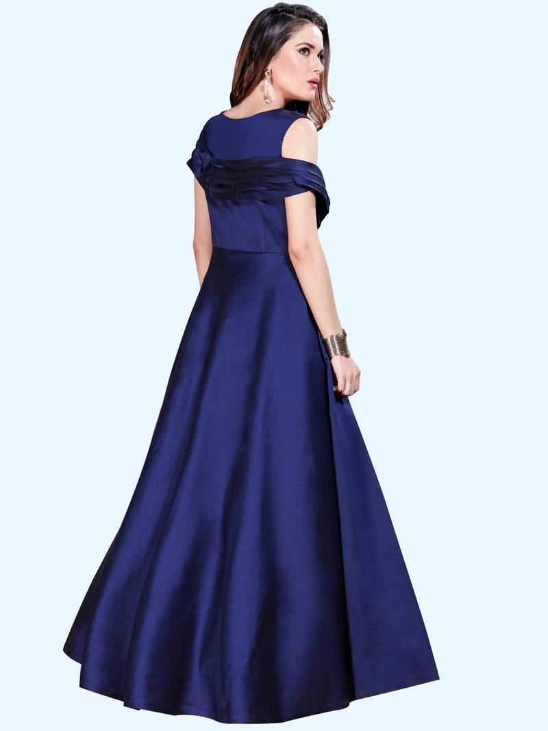 blue party gown