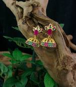 Multi Colour Stones Jhumkas