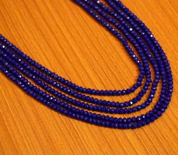 Blue Colour 5 Line Necklace 2