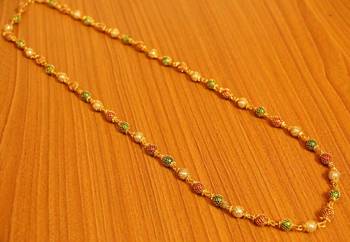 Multicolour Beads Filigree Necklace 1