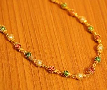 Multicolour Beads Filigree Necklace 2