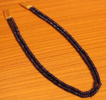 Amethyst Purple Colour Double Line Semi Precious Necklace 2