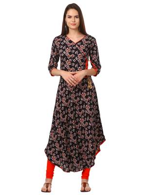 Blue printed viscose kurti 2