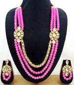 Pink Pearl Kundan Designer jewellery Set