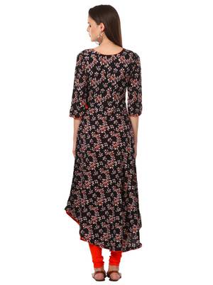 Blue printed viscose kurti 3