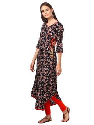 Blue printed viscose kurti 4