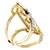 American Diamond Party Wear Gold Plated Adjustable Ring