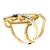 American Diamond Party Wear Gold Plated Adjustable Ring