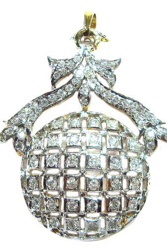 9blings American diamond Elegant pendant Earring Set