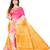 Light Yellow Woven Banarasi Cotton Saree With Blouse