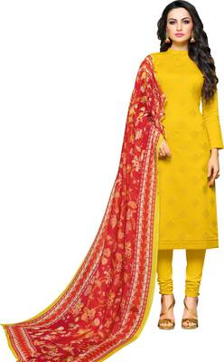 Yellow digital print cambric salwar 1