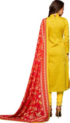Yellow digital print cambric salwar 2