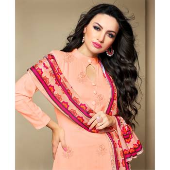 Light-pink digital print cambric salwar 2