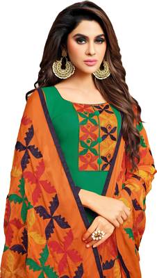 Green phulkari cotton salwar 3