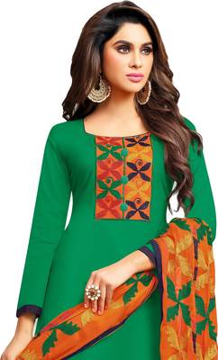 Green phulkari cotton salwar 4